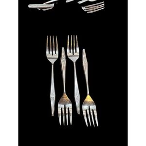 Vtg Spritely Rose Japan Stainless Small Salad Forks – Set of 4 Replacement